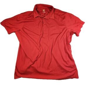 Red Kap Red Polo Shirt XXL Social Worker Heart Graphic 100% Polyester
